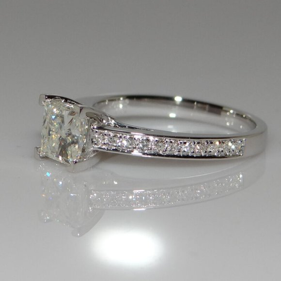 Princess Cut Engagement Set - Picture 2 of 3